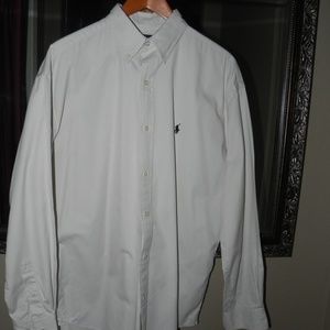 Ralph Lauren Button Down Long Shirt Medium Tan